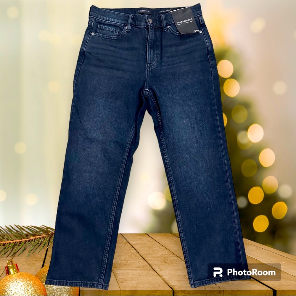 Banana Republic high Rise Straight Ankle Jeans NWT